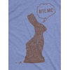 Easter Bunny Graphic Novelty Humor Funny T Shirts for Men(Heather Light Blue – Bite Me)