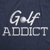 Golfing with Sarcastic Sayings Golf Funny Hilarious Mens T Shirts(Heather Navy – Golf Addict)