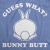 Guess What Bunny Butt Sunday for Egg Easter Funny Shirt for Women(Light Heather Blue)
