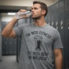Im Into Fitness Fitting This Beer in My Belly T Shirts for Men(Dark Heather Grey)