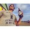 Im Into Fitness Fitting This Beer in My Belly T Shirts for Men(Heather Green)