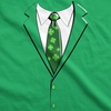 Mens Saint Patricks T Shirt Funny Irish Tees Cool Party Tees(Heather Green – Irish Tuxedo)
