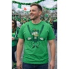 Mens Saint Patricks T Shirt Funny Irish Tees Cool Party Tees(Heather Green – Leprechaun Harness)