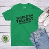 Mens Saint Patricks T Shirt Funny Irish Tees Cool Party Tees(Heather Navy – Tallest Leprechaun)
