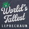 Mens Saint Patricks T Shirt Funny Irish Tees Cool Party Tees(Heather Navy – Tallest Leprechaun Multicolor)