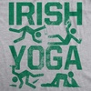 Womens Irish Yoga T Shirt Funny Saint Patricks Day Drinking Tee(Light Heather Grey)