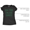 Womens Oh for Lucks Sake T Shirt Funny Shamrock Clover Tee(Heather Black)