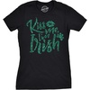Kiss Me Im Irish Green St Cute Saint Patricks Day Shirt for Women(Black)