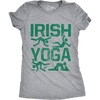 Womens Irish Yoga T Shirt Funny Saint Patricks Day Drinking Tee(Light Heather Grey)