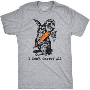 Easter Bunny Graphic Novelty Humor Funny T Shirts for Men(Light Heather Grey – Dont Carrot)