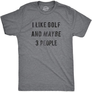 Golfing with Sarcastic Sayings Golf Funny Hilarious Mens T Shirts(Dark Heather Grey – Golf 3 People)