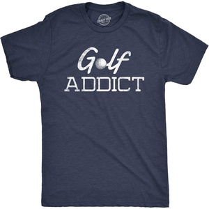 Golfing with Sarcastic Sayings Golf Funny Hilarious Mens T Shirts(Heather Navy – Golf Addict)