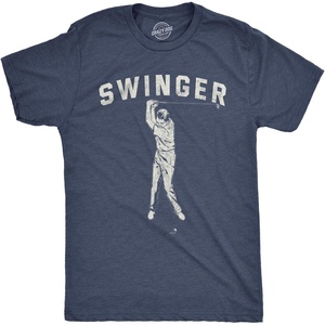 Golfing with Sarcastic Sayings Golf Funny Hilarious Mens T Shirts(Heather Navy – Swinger)