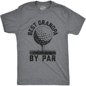 Mens Always Wash Your Balls Funny Golf Fathers Day Golfer Tee Green(Dark Heather Grey – Grandpa By Par)