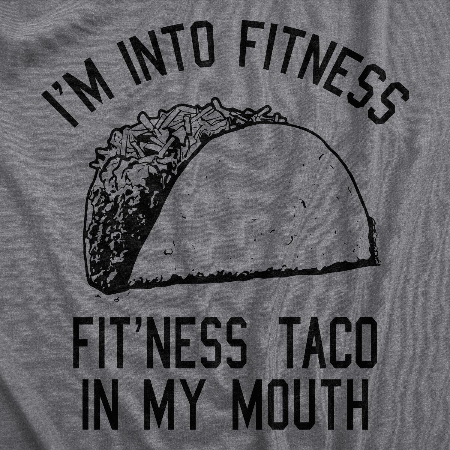 image:imageMens Fitness Taco Funny T Shirt Sarcastic Gym Tee for GuysDark Heather Grey