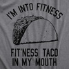 Mens Fitness Taco Funny T Shirt Sarcastic Gym Tee for Guys(Dark Heather Grey)