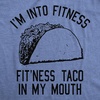 Mens Fitness Taco Funny T Shirt Sarcastic Gym Tee for Guys(Heather Light Blue)