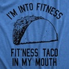 Mens Fitness Taco Funny T Shirt Sarcastic Gym Tee for Guys(Heather Royal)
