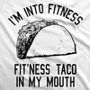 Mens Fitness Taco Funny T Shirt Sarcastic Gym Tee for Guys(White)