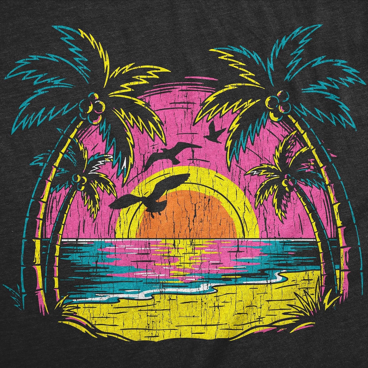 image:imageNeon Shore Awesome Vacation Beach Funny Graphic T Shirt for Women