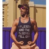 Mens I Flexed and The Sleeves Fell Off Funny Workout Gym Tank Top(Turquoise)