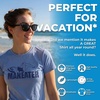 On Lake Time Summer Vacation Outdoors Funny T Shirt for Women(Heather Light Blue)