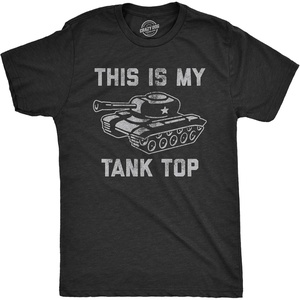 This is My Tank Top Funny Army Military Joke Mens T-Shirts(Heather Black – Tank Top)