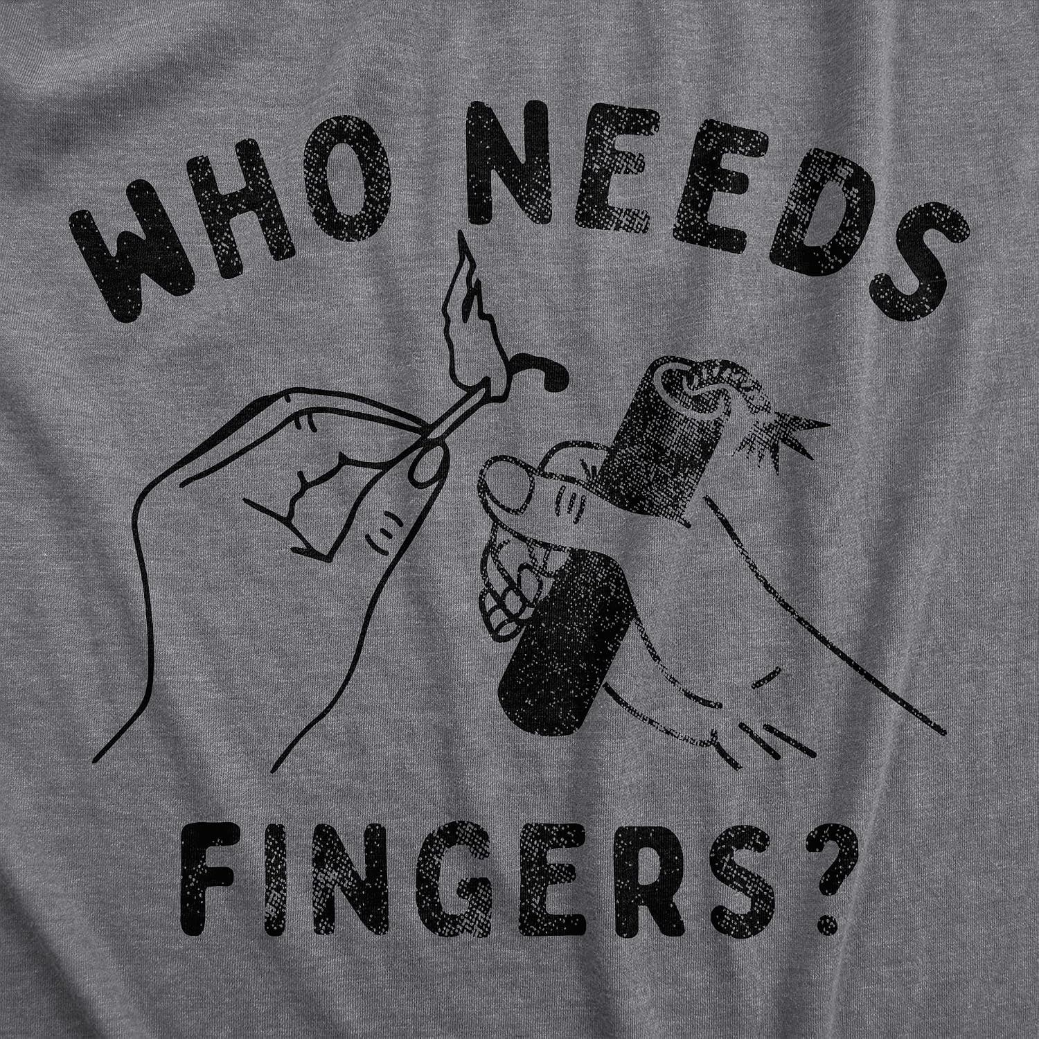 image:imageFirework Fourth of July Firecracker Humor Funny T Shirts for MenDark Heather Grey Fingers