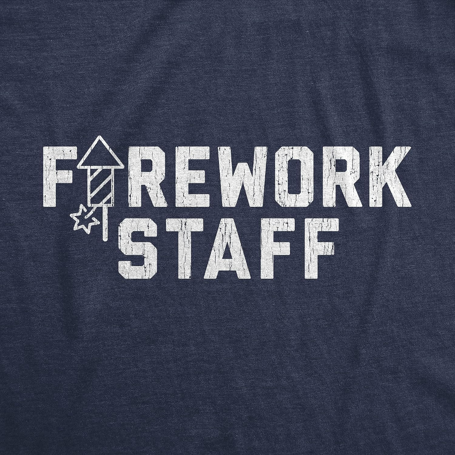 image:imageFirework Fourth of July Firecracker Humor Funny T Shirts for MenHeather Navy Staff