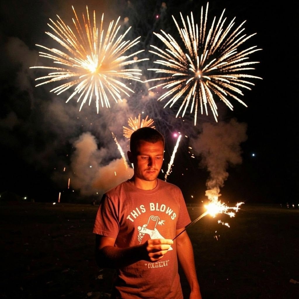 image:imageFirework Fourth of July Firecracker Humor Funny T Shirts for MenHeather Red This Blows