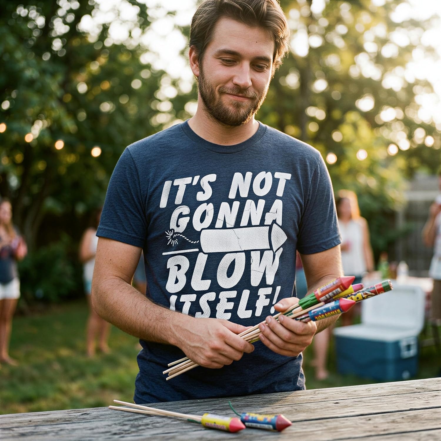 image:imageMens Funny T Shirt Its Not Gonna Blow Itself Firecracker 4th of July Tee