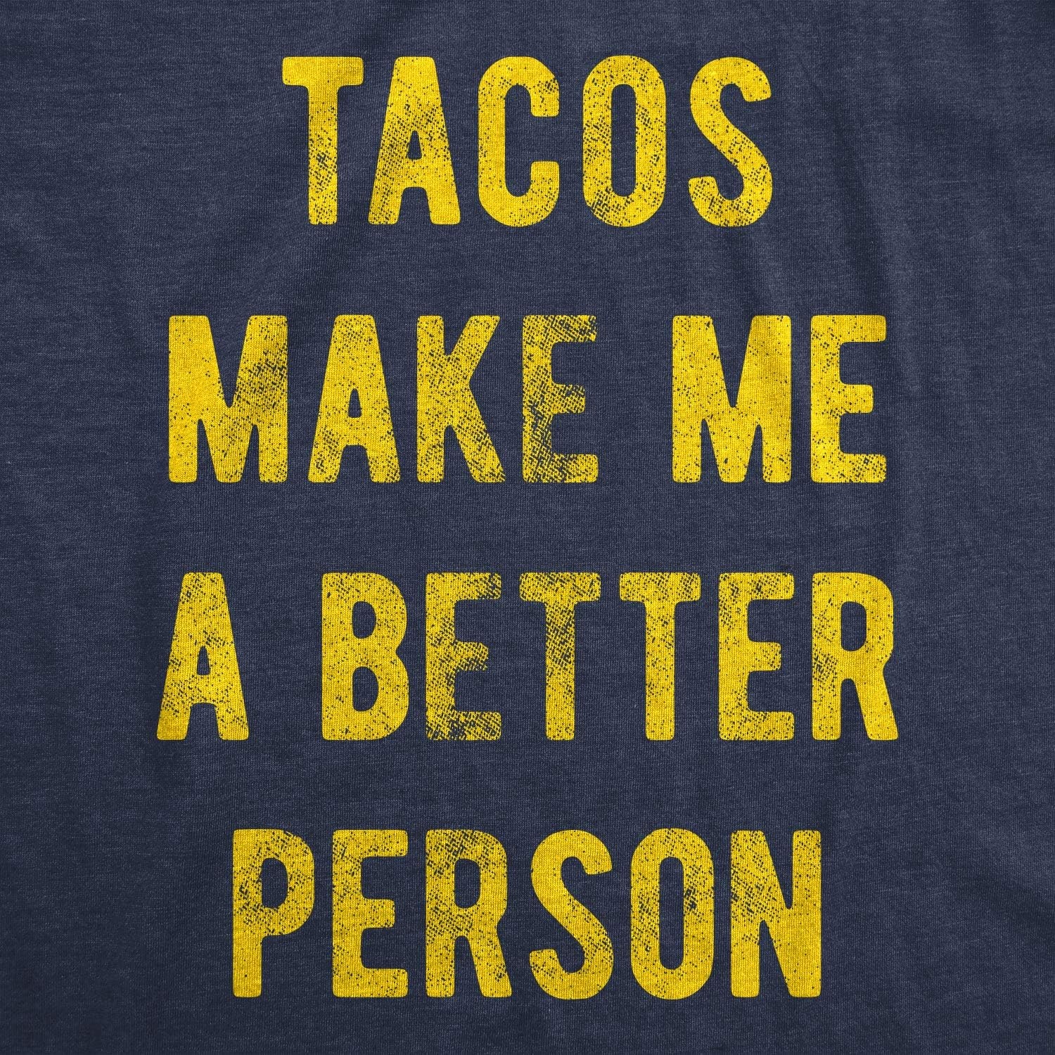 image:imageMens Funny Taco T Shirts Adult Humor Mexican Food Tees for GuysHeather Navy Taco Person
