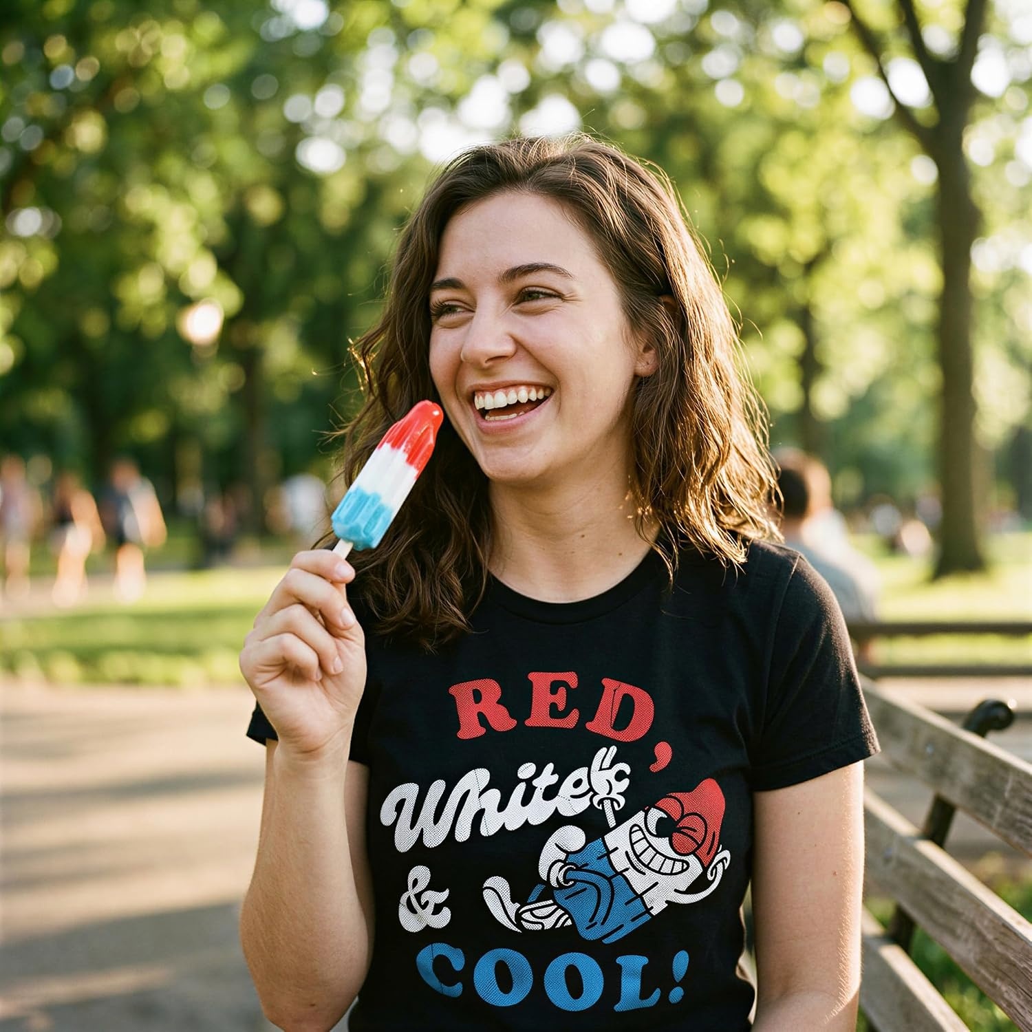 image:imagePatriotic on Independence Day 4th of July Funny T Shirt for WomenHeather Black Red White Cool