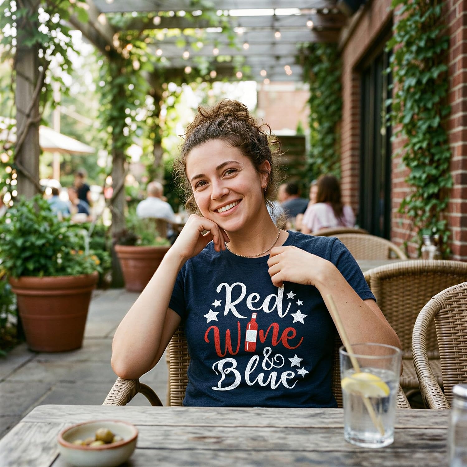 image:imagePatriotic on Independence Day 4th of July Funny T Shirt for WomenHeather Navy Red Wine Blue