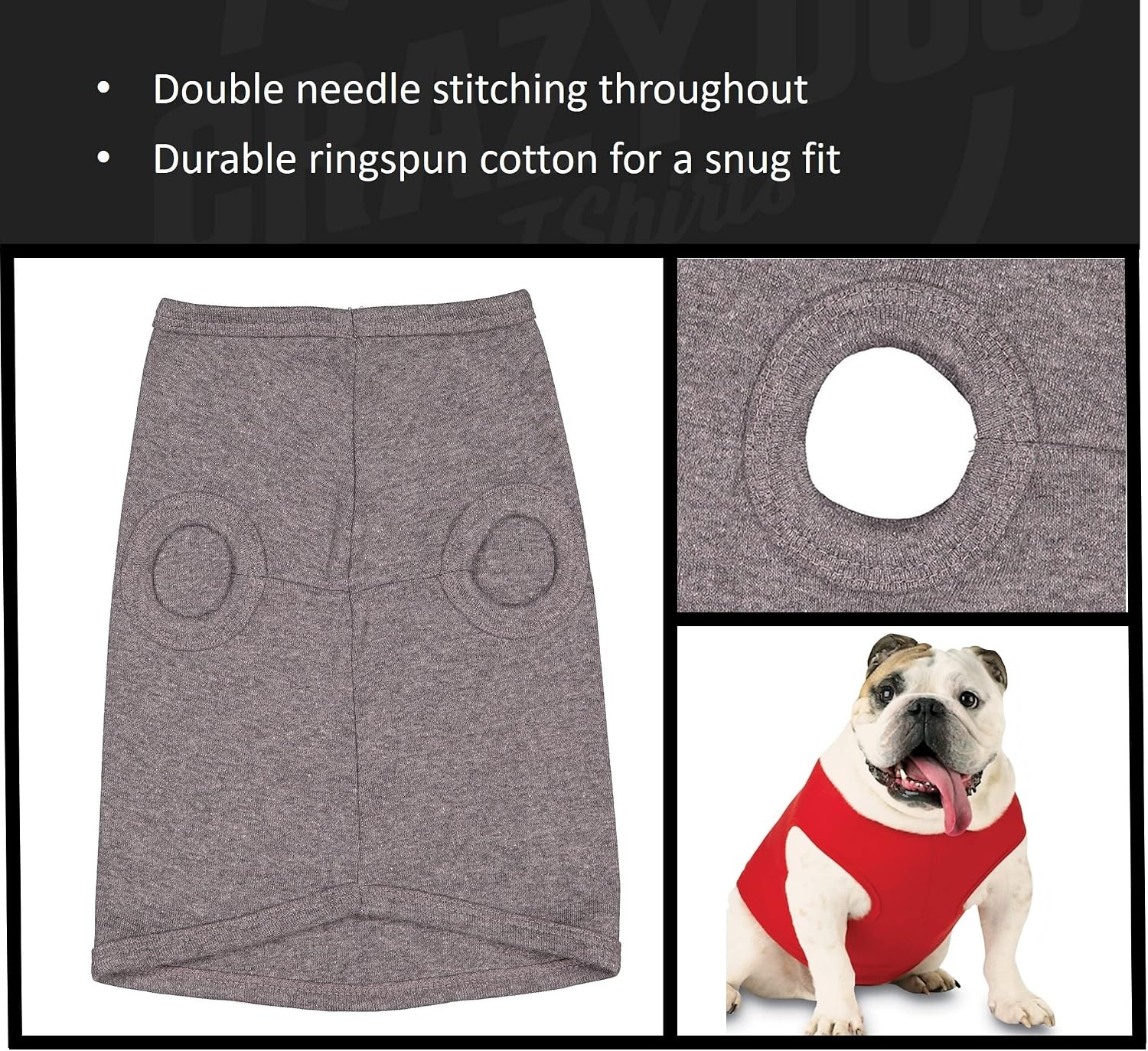 image:imageRed White and Poo Dog Shirt Funny Fourth of July Tee for Dogs Black MXL