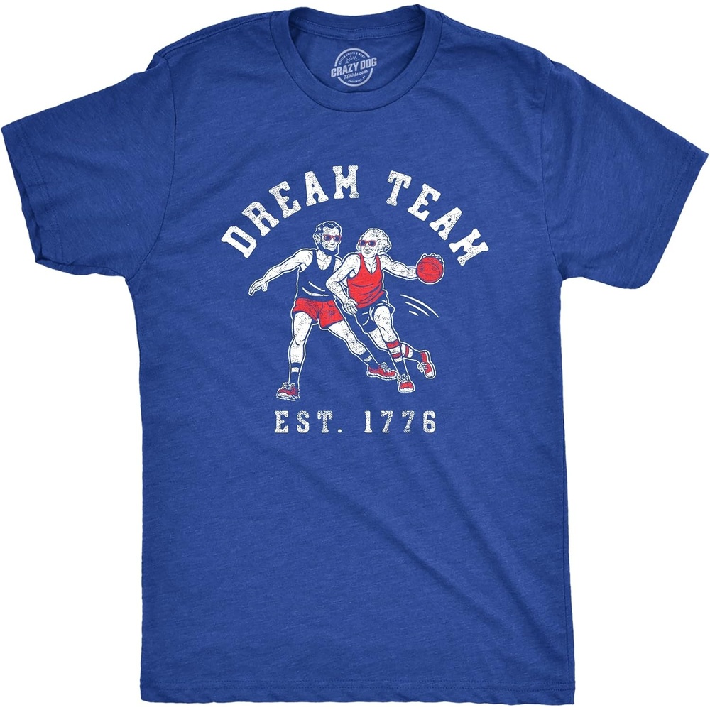 image:imageDream Team 1776 Washington Fourth of July Funny T Shirts for MenHeather Royal Dream
