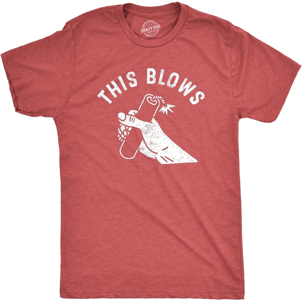 image:imageFirework Fourth of July Firecracker Humor Funny T Shirts for MenHeather Red This Blows