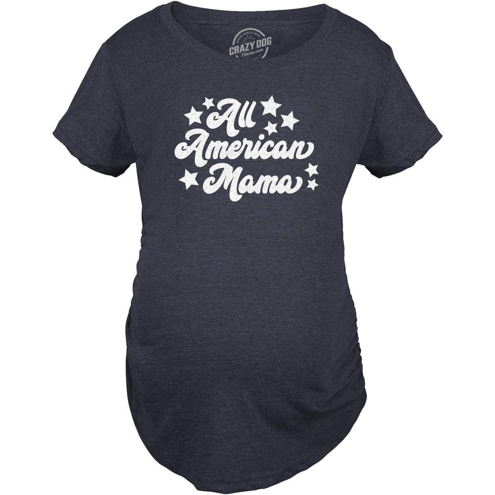 image:imageMaternity All American Mama Cute 4th of July Pregnancy T ShirtHeather Navy