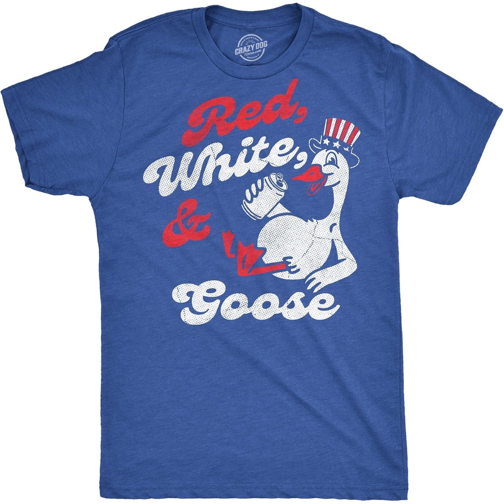image:imageMens Funny Red White and Goose Fourth of July Tee