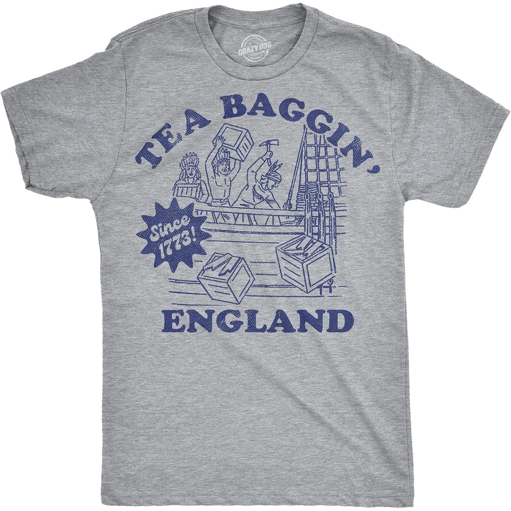 image:imageMens Funny T Shirts Tea Baggin England 4th of July Tee for Men