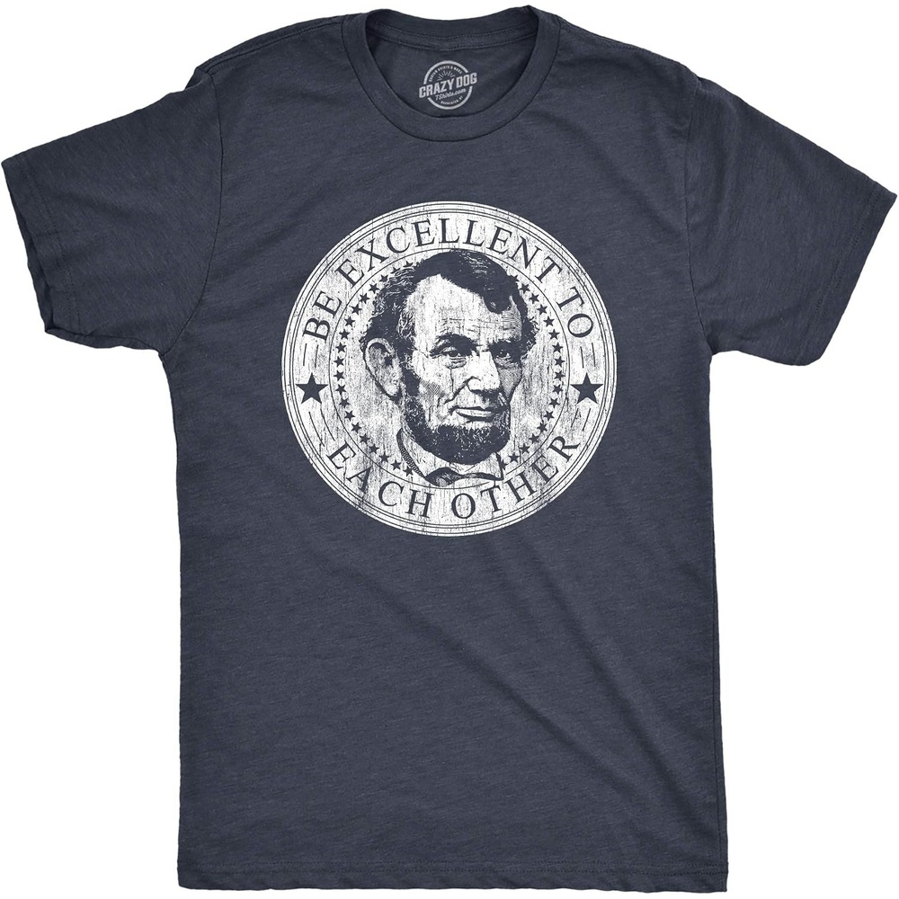 image:imageMens Funny Taco T Shirts Adult Humor Mexican Food Tees for GuysHeather Navy Be Excellent