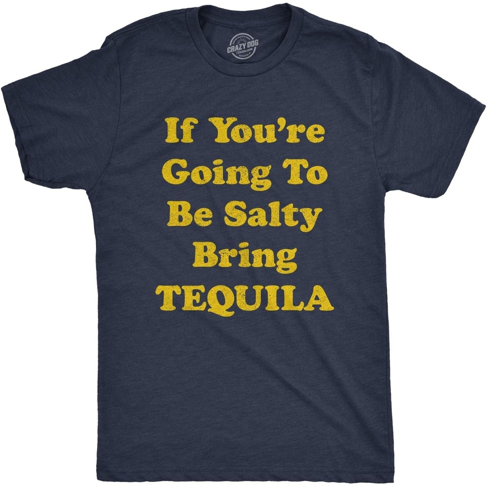 image:imageMens Funny Taco T Shirts Adult Humor Mexican Food Tees for GuysHeather Navy Salty