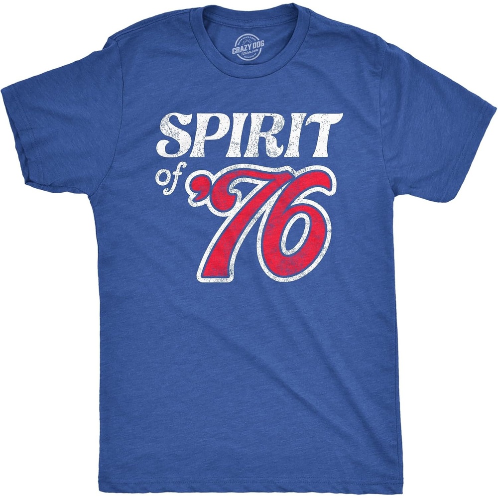 image:imageSpirit of 76 Fourth of July Patriotic 1776 Funny T Shirts for MenHeather Royal 76