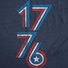 1776 Stripes Awesome 4th of July Funny Graphic T Shirt for Women(Heather Navy – 1776 Stripes)