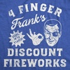 4 Finger Franks Discount Fireworks Fourth of July Shirts for Men