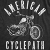 American Cyclepath Motorcycle Riding Humor Funny T Shirts for Men(Heather Black – Cyclepath)