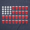 American Flag Beer Pong Fourth of July Humor Funny Shirts for Men(Heather Navy)