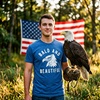 Bald and Beautiful Fourth of July Party Funny T Shirts for Men(Heather Royal)