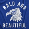 Bald and Beautiful Fourth of July Party Funny T Shirts for Men(Heather Royal)