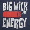 Big Wick Energy Fourth of July Fireworks Funny T Shirts for Men